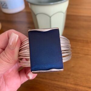 Robert Lee Morris Soho Silver and Lazurite Multi-Row Statement Cuff Bracelet